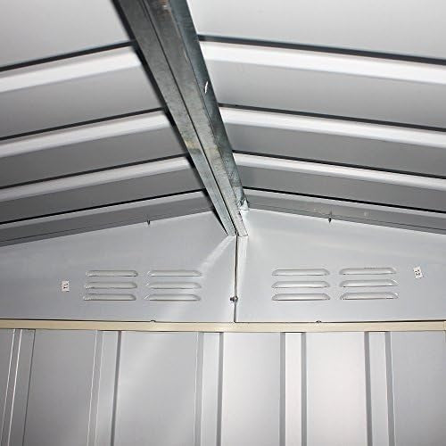 8x6 ft Metal Garden Shed Heavy Duty Lockable Outdoor Storage