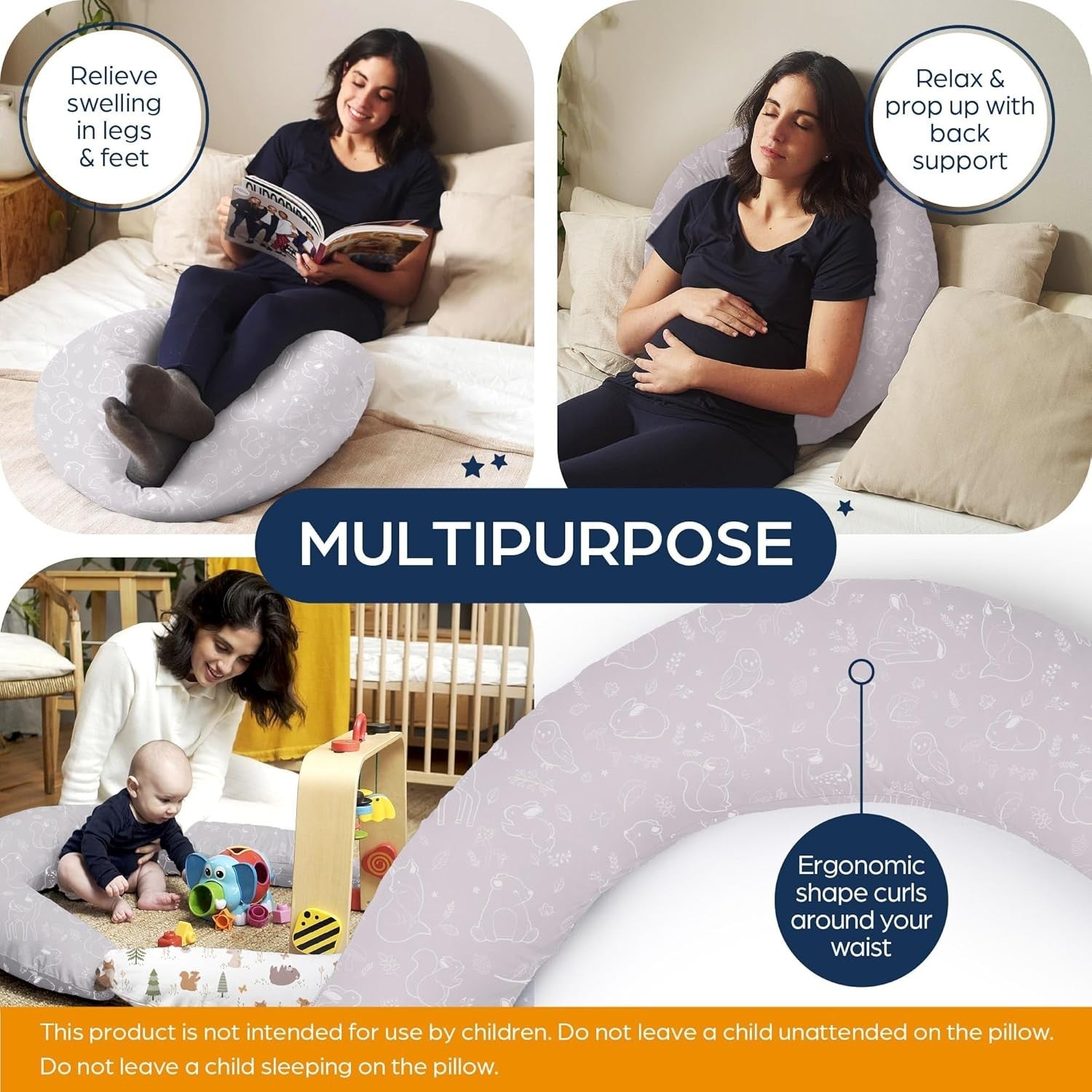 XXL Pregnancy Pillow U Shape Full Body Maternity Support Nursing Cushion