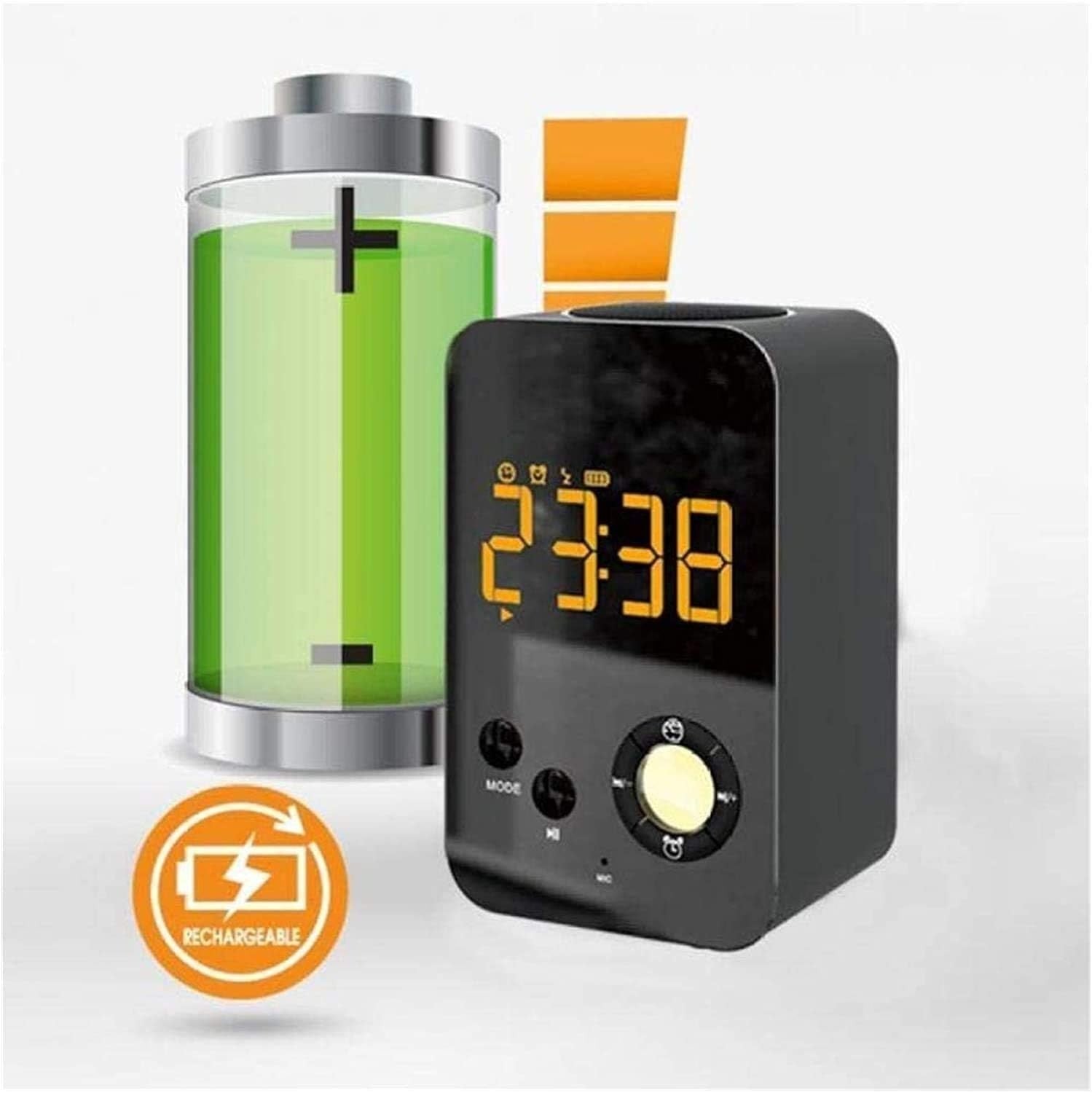 Digital Alarm Clock Radio USB Charger LED Display Snooze Bedside Black