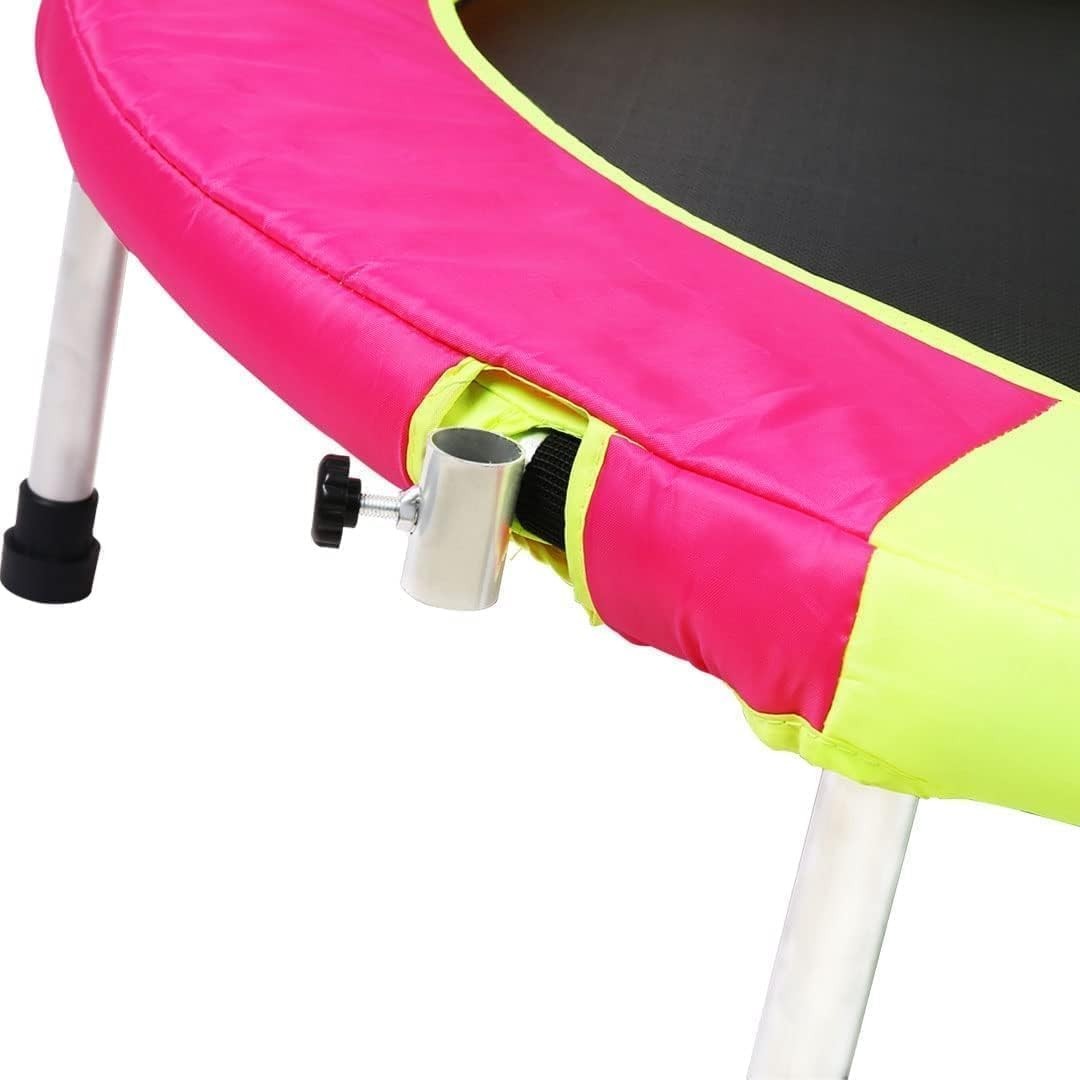 37 Inch Foldable Kids Trampoline Indoor Outdoor Toddler Bounce Handle