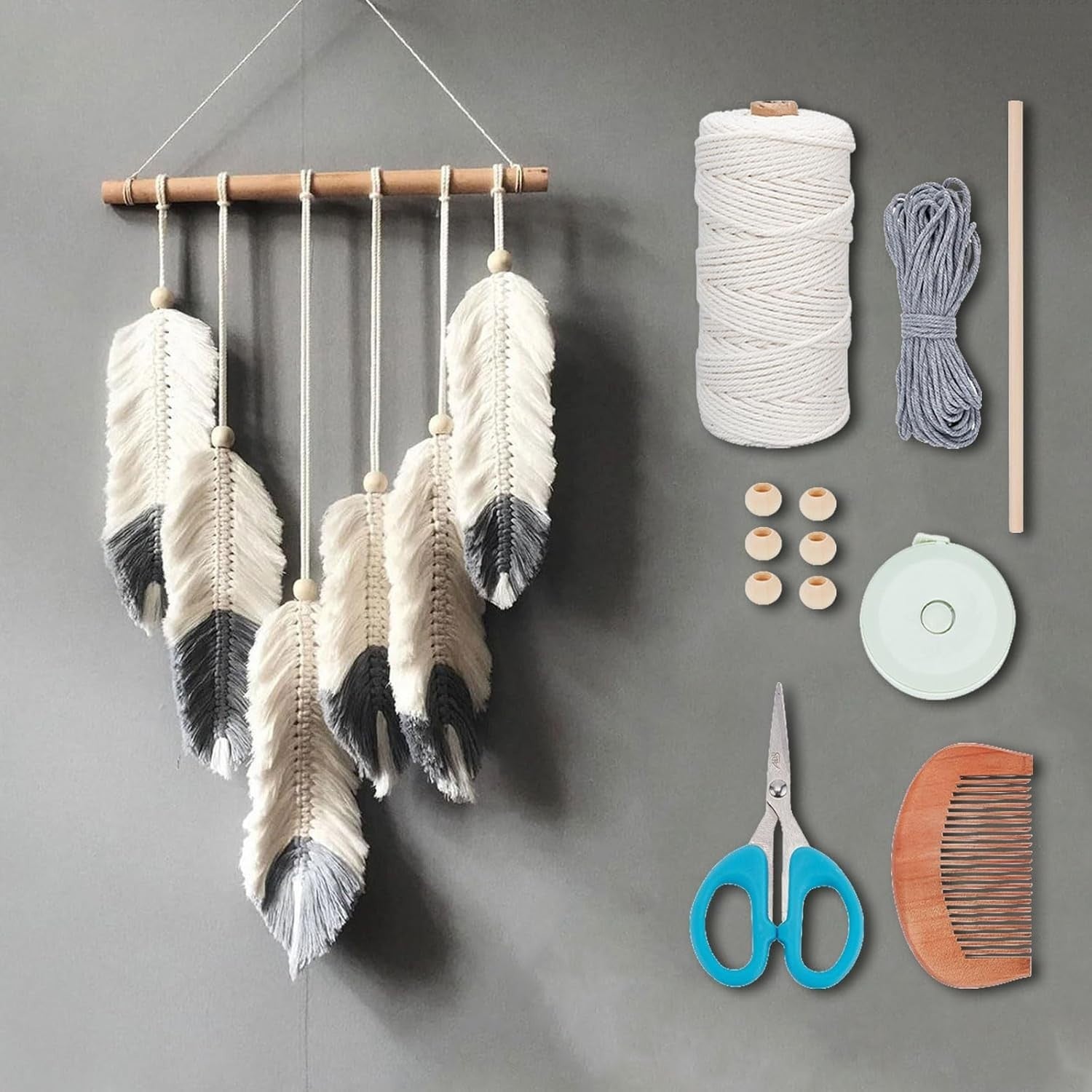 2pcs Boho Landscape Punch Needle Kit DIY Wall Hanging Decor