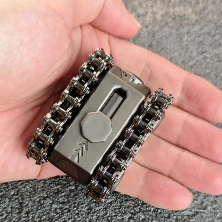 Tank Gyro Fidget Spinner Metal Chain Stress Relief EDC Desk