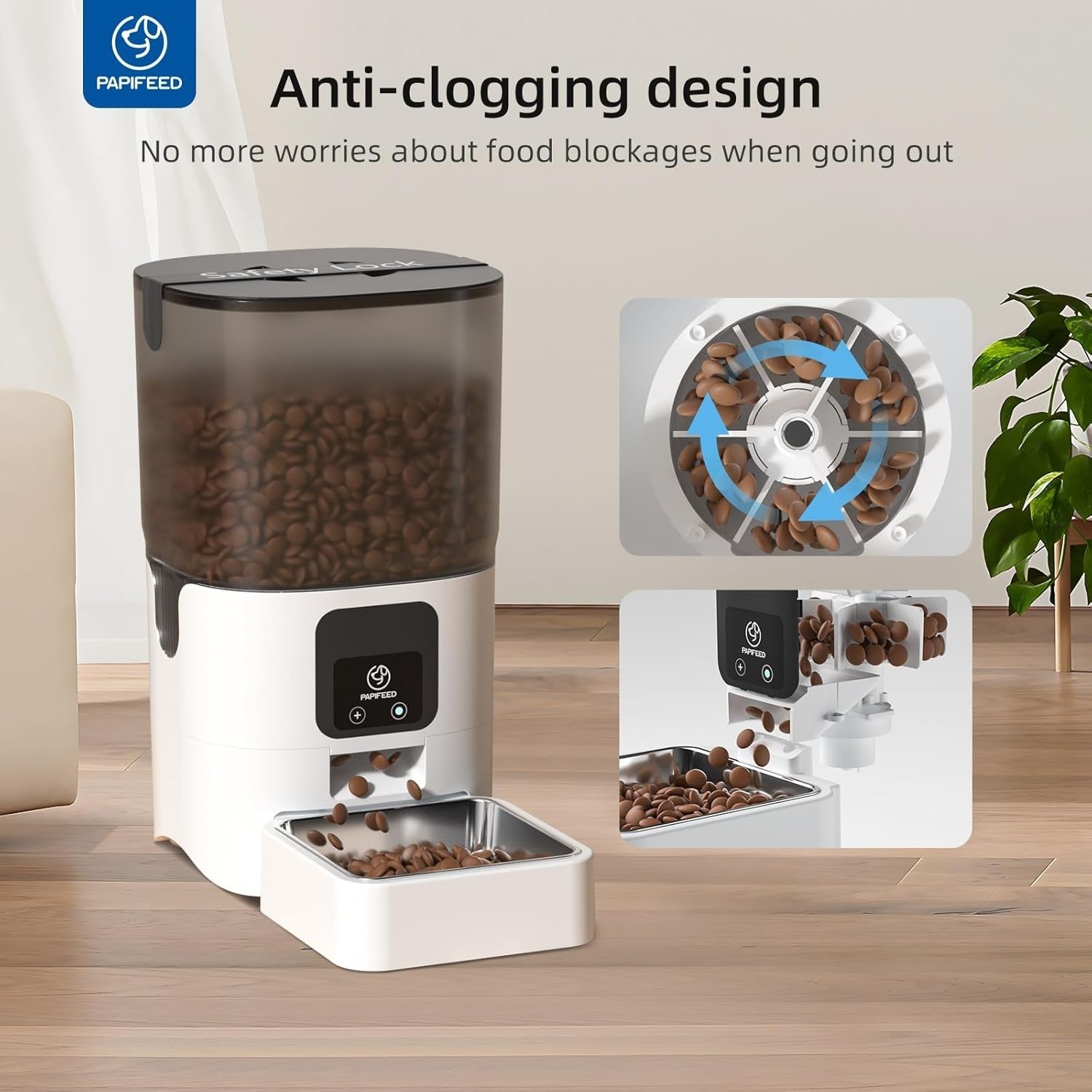 6L WiFi Automatic Cat Feeder Smart App Control Timed Food Dispenser