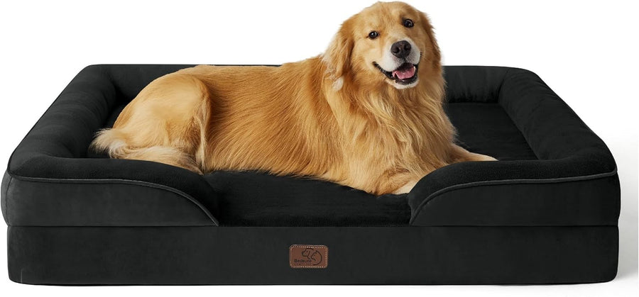 XXL Orthopedic Dog Bed 122x89cm Waterproof Black Sofa