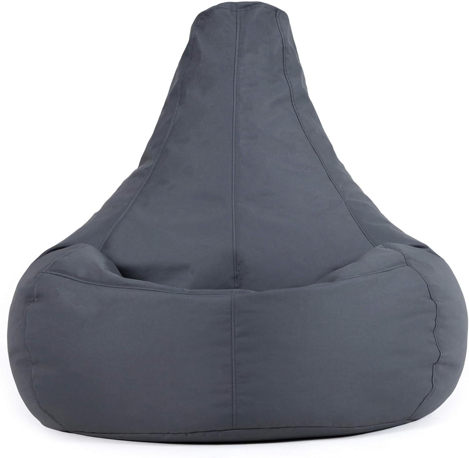 Water Resistant Recliner Bean Bag Chair Grey Indoor Outdoor Gaming