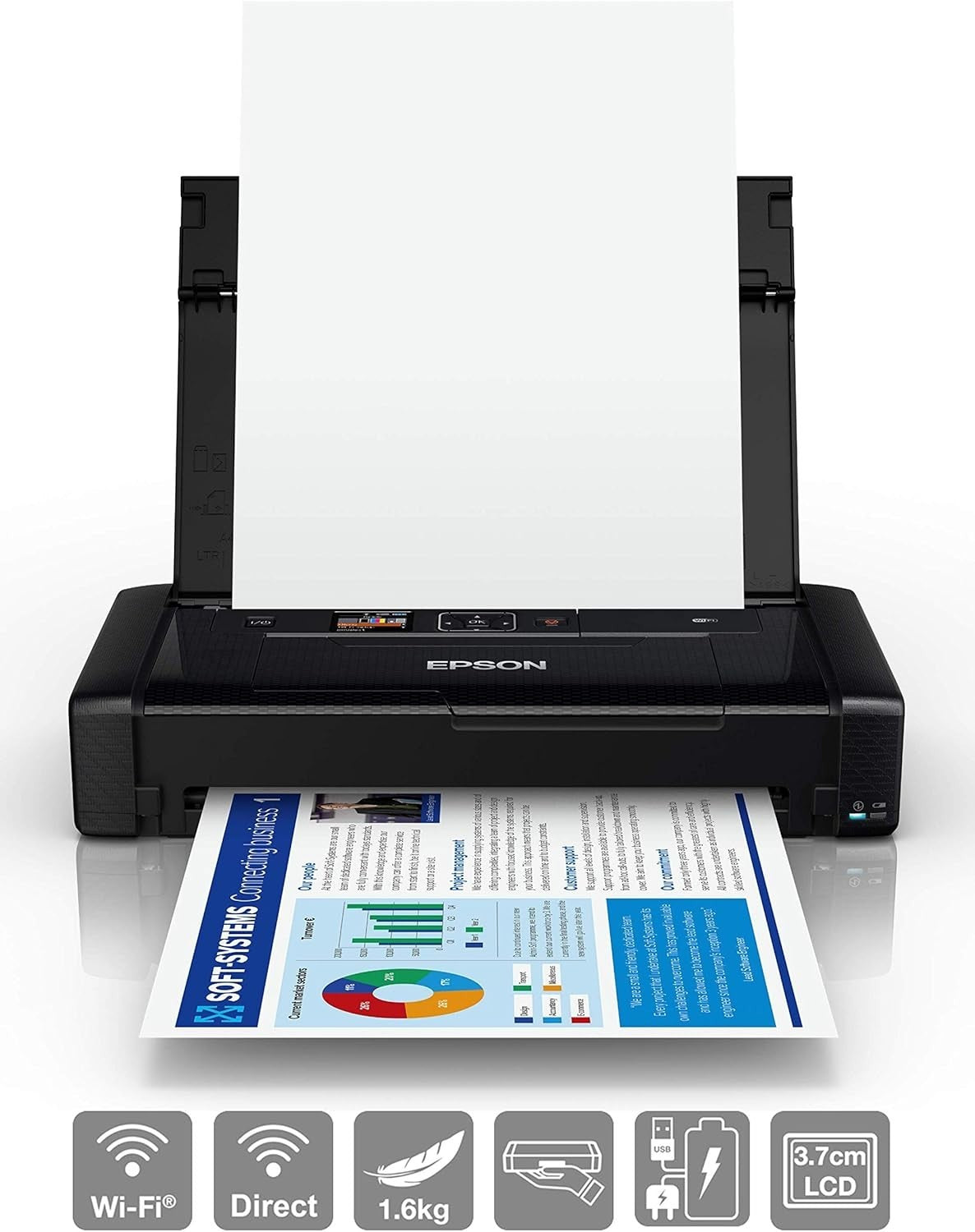 White 4x6 Instant Photo Printer Wireless Portable Studio Bundle WiFi