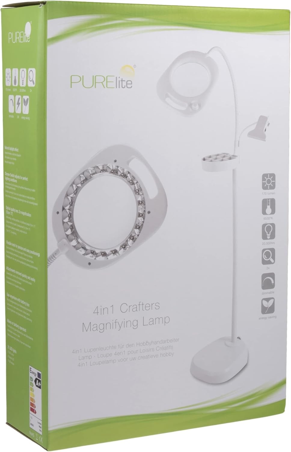 Magnifying LED Floor Lamp 5X Natural Daylight Sewing Craft Reading Light