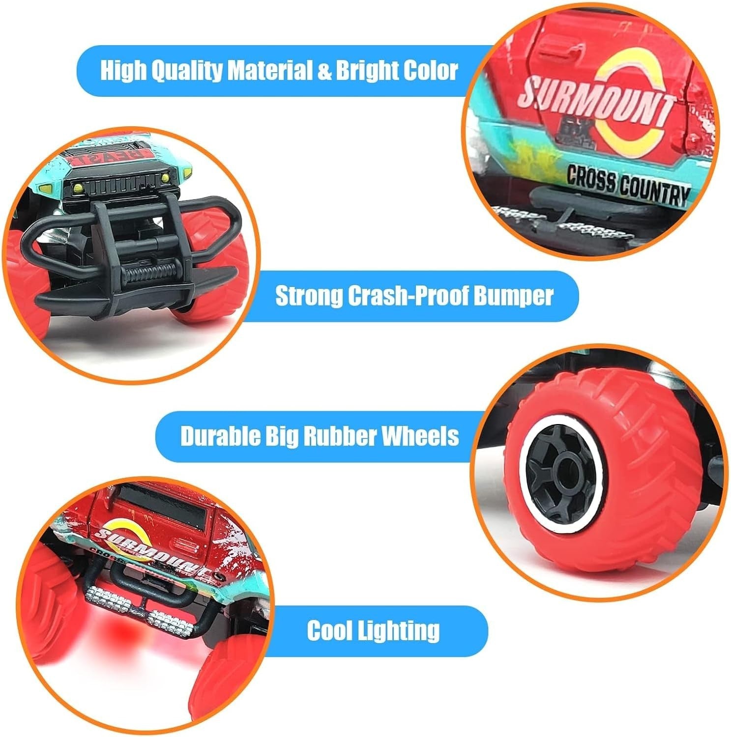Mini RC Car for Kids, 4-Channel Off-Road Remote Control Truck Toy