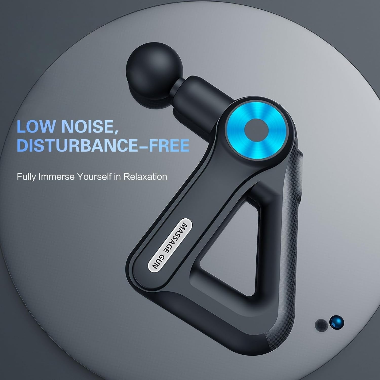 Deep Tissue Massage Gun 9 Speed Levels Ergonomic Handle Wireless Muscle Relief