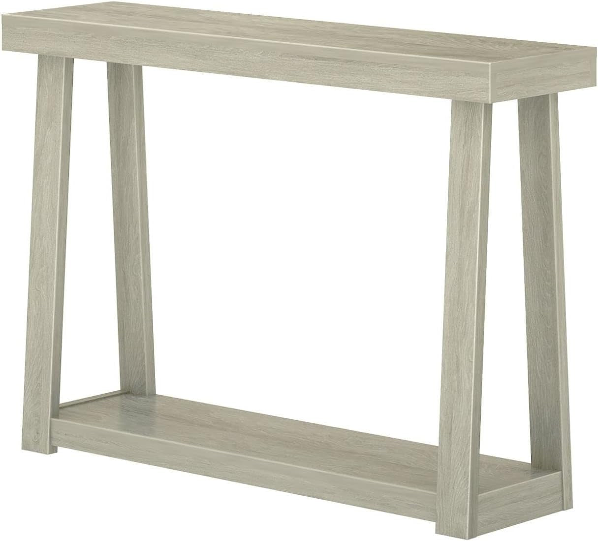 Solid Wood Console Table with Shelf – Slim Entryway Hallway Storage Unit