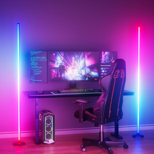 RGBIC Corner Floor Lamp 2 Pack Smart LED Mood Lights 16M Colours App Control