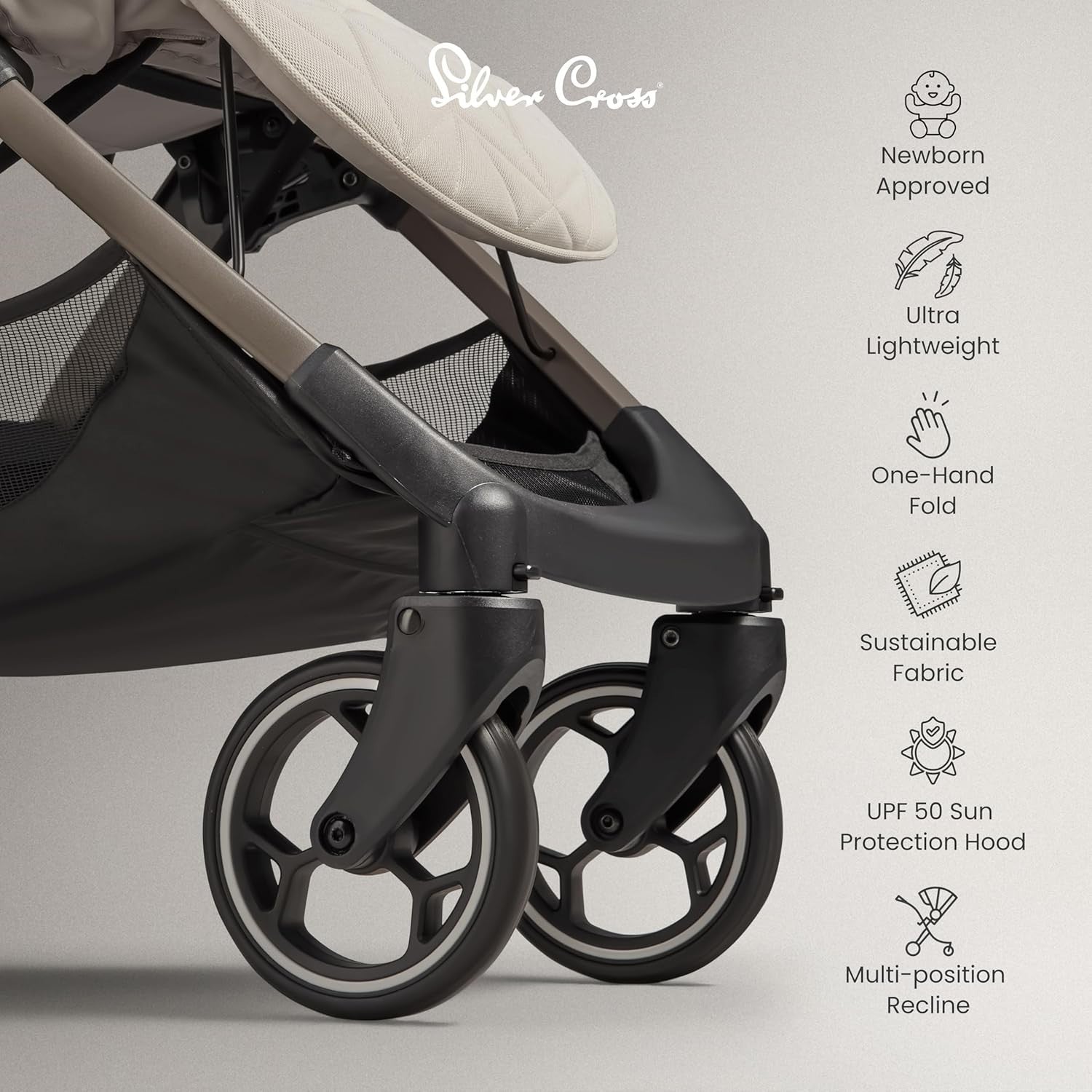 Cabin Approved Compact Travel Pushchair One-Hand Fold Lie Flat Newborn–4Y