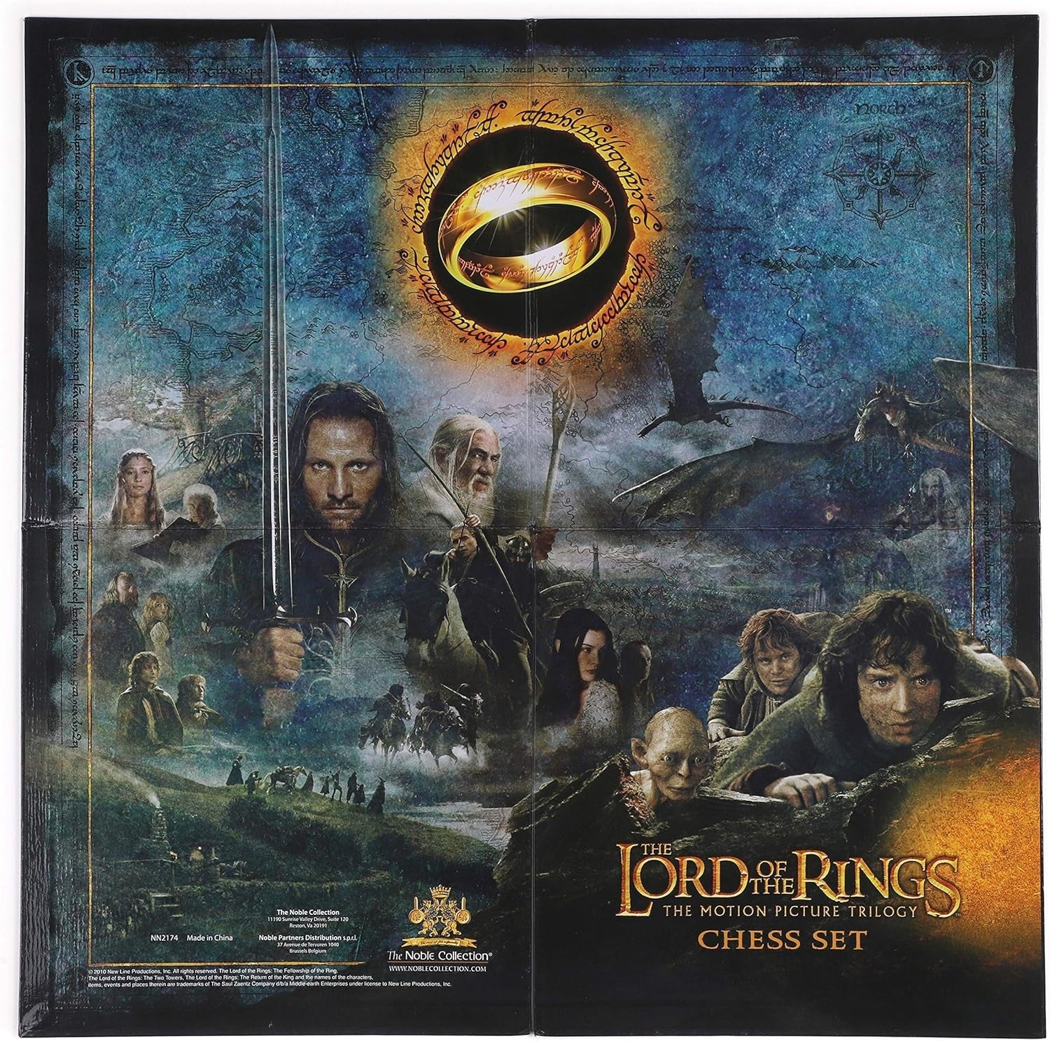 Lord of the Rings Middle Earth Chess Set Fantasy Battle Board Game Ages 8+