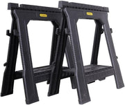 Folding Workbench Sawhorse Twin Pack Ultra Compact 450kg Load Portable