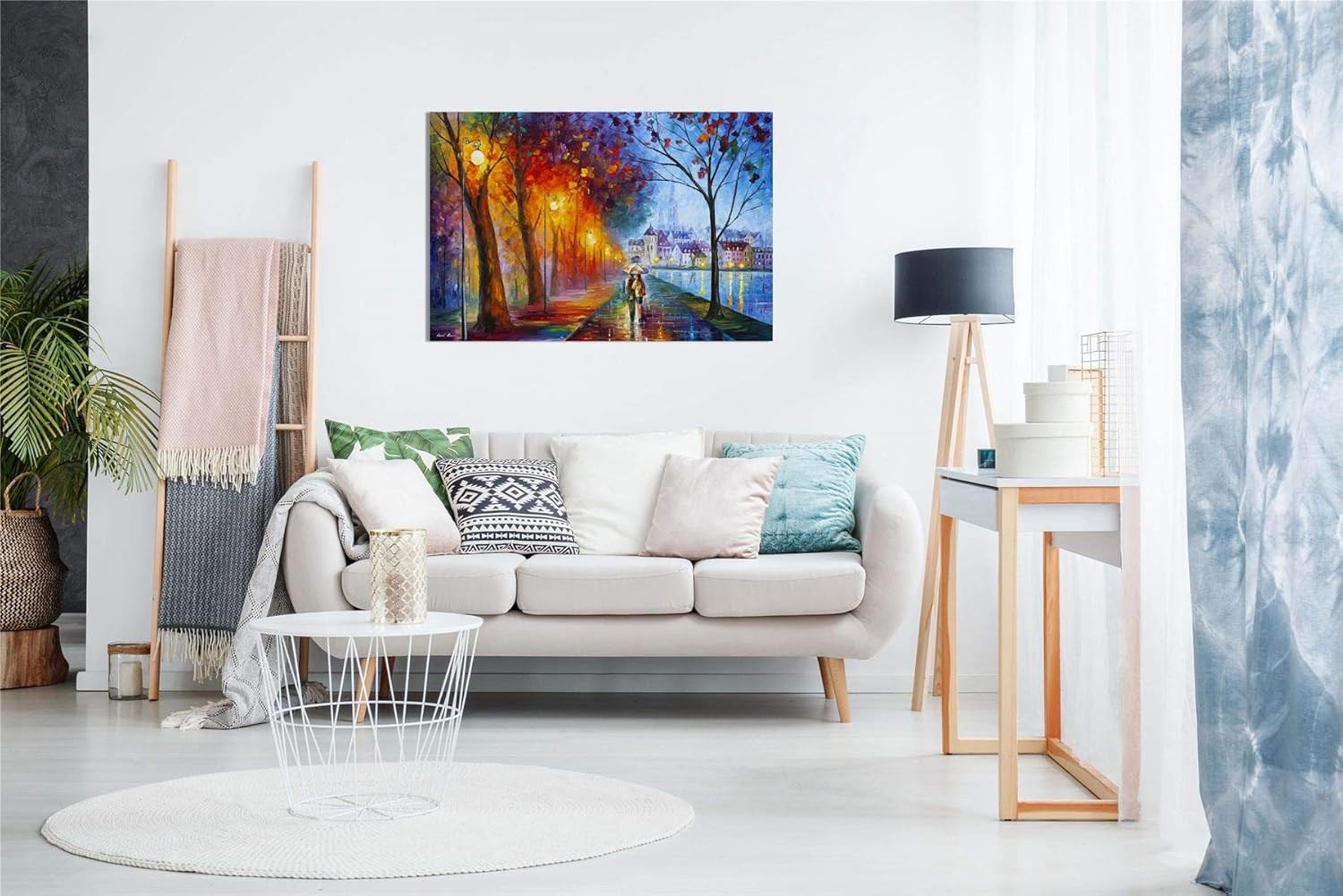 Large City Lake Canvas Wall Art Print Living Room Decor 30x20