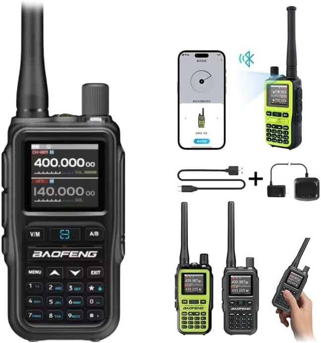 Mini Dual Band Ham Radio 999 Channels Bluetooth VOX Type-C Portable