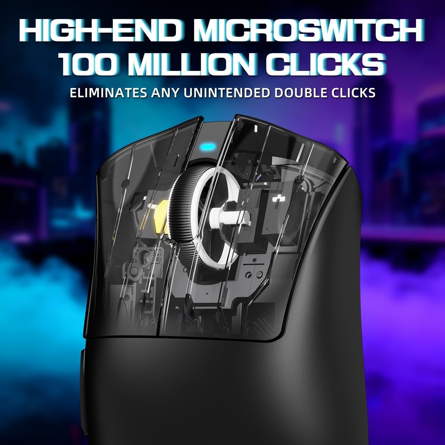 Wireless Gaming Mouse 25000 DPI 65g RGB Dock 100M Clicks Black