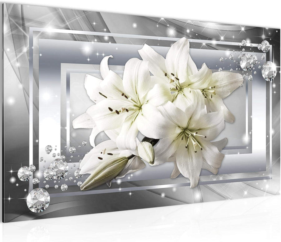 Lilies Flower Canvas Wall Art 70x40 cm Modern Home Decor