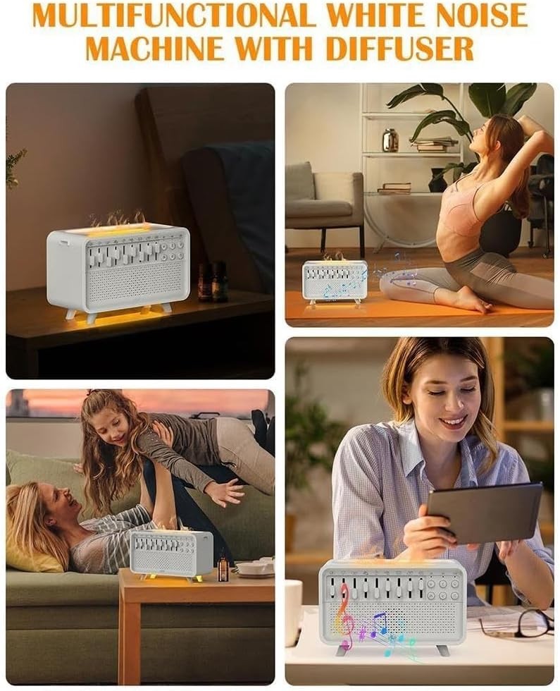 4-in-1 White Noise Machine with Bluetooth Speaker Humidifier & Night Light
