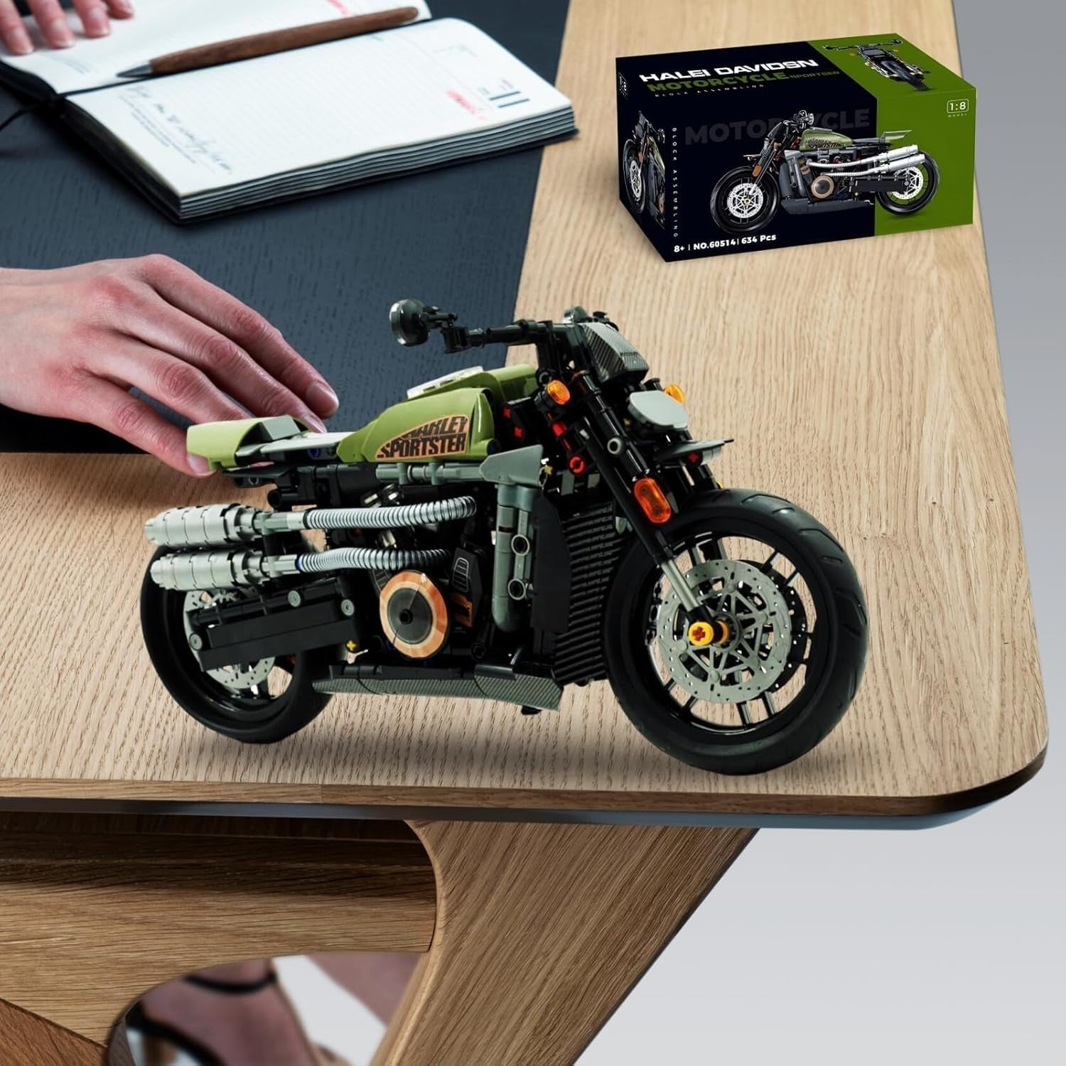 Motorcycle Building Block Toy Set 634 PCS STEM Model Kids Gift