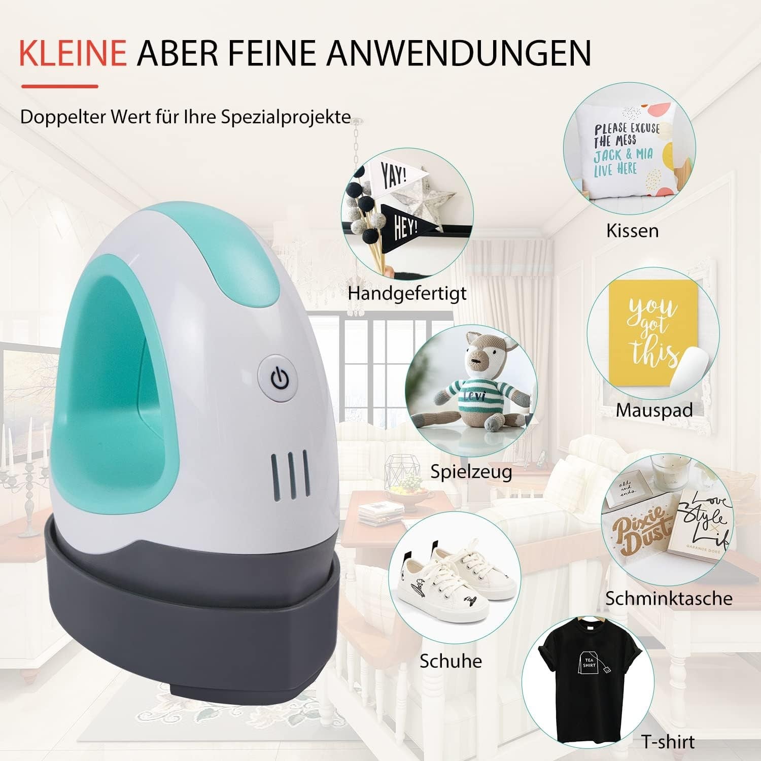 Mini Heat Press Machine for T Shirts Portable Iron Heat Transfer Craft Tool