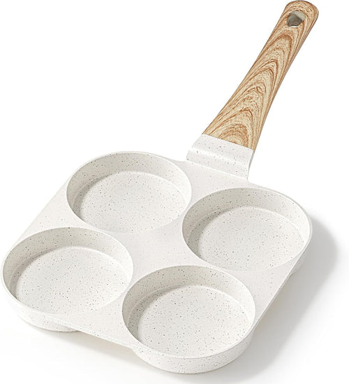 4-Cup Non-Stick Egg Pan Granite Omelette Skillet, Multi-Section Breakfast Pan