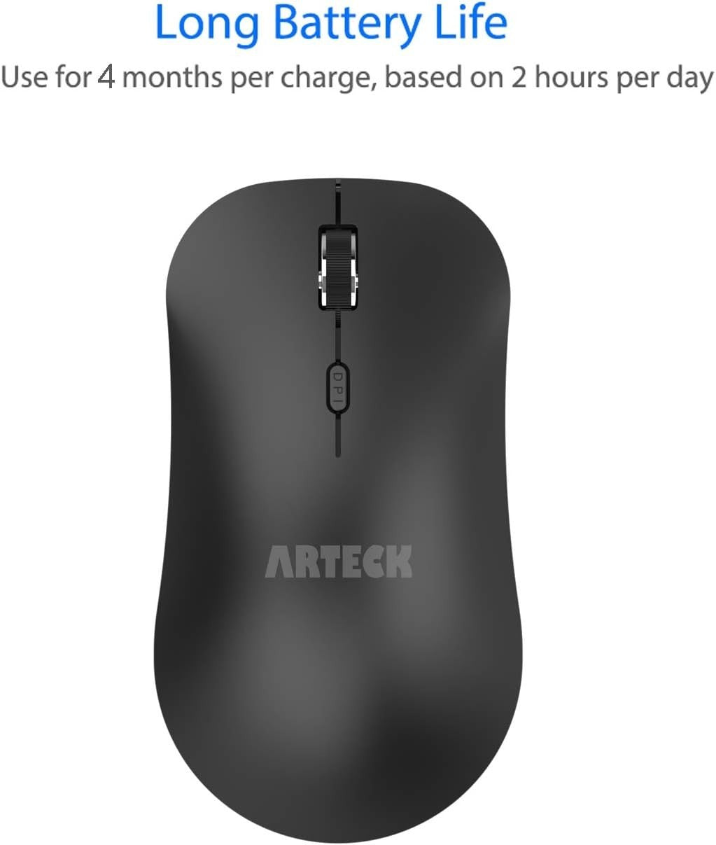 Wireless Rechargeable Mouse Silent Click 2.4G USB Ergonomic PC Laptop