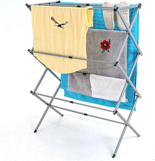 Folding Clothes Airer Indoor Portable Laundry Drying Rack Non Slip Heavy Duty