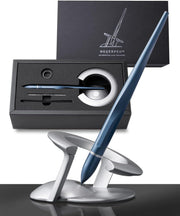 Hoverpen Interstellar Edition Ballpoint Pen Neptune Blue Black Refillable Model