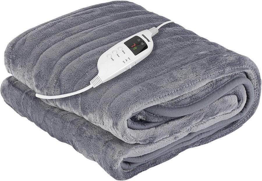 Electric Heated Throw Blanket 9 Heat Settings Timer Soft Fleece 130x160cm