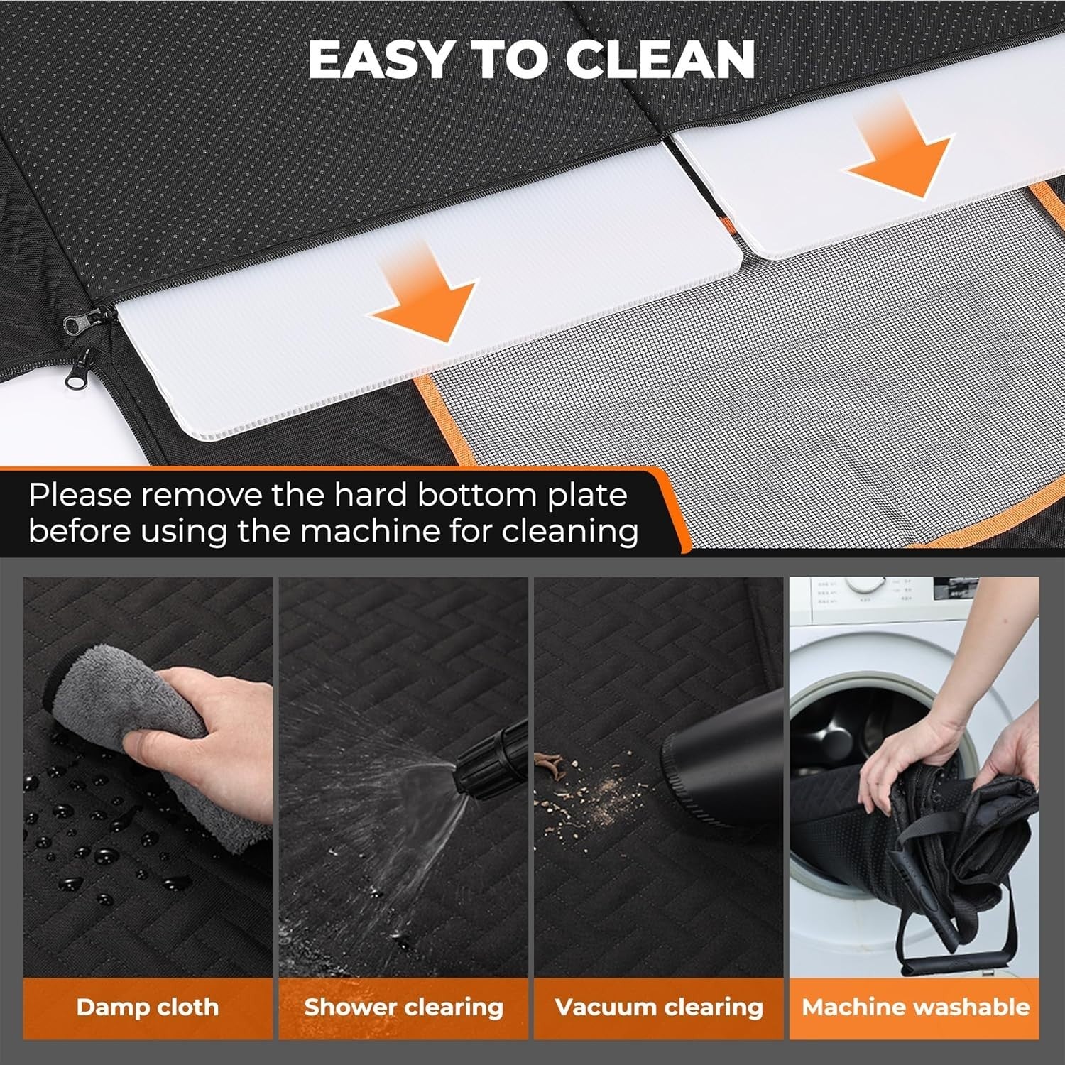 Large Dog Car Seat Extender Waterproof Backseat Travel Bed Foldable