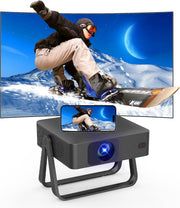 Mini Smart Projector 1080P 4K WiFi 6 Bluetooth 360° Stand