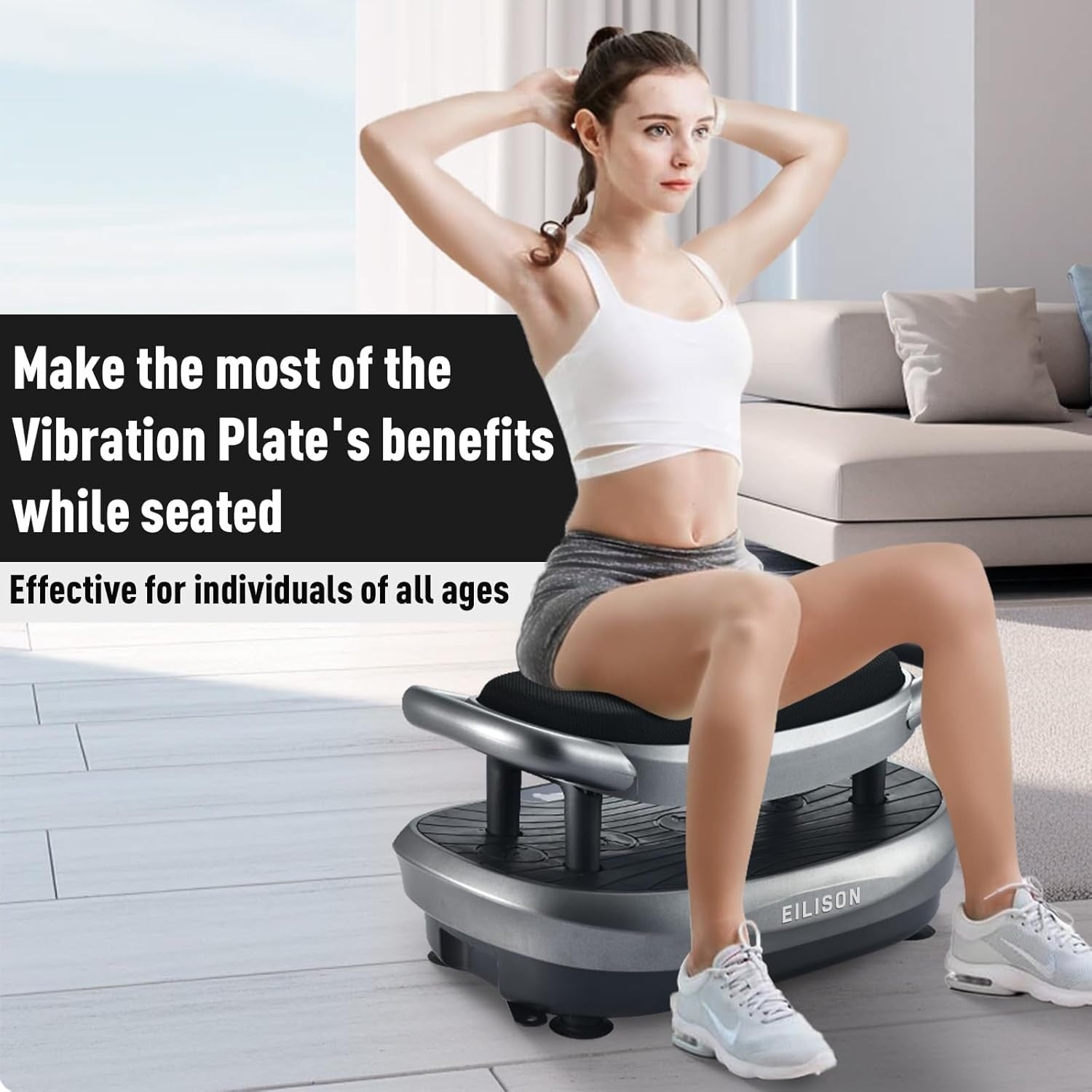 3D Vibration Plate Exercise Machine with Seat Weight Loss Recovery 158kg