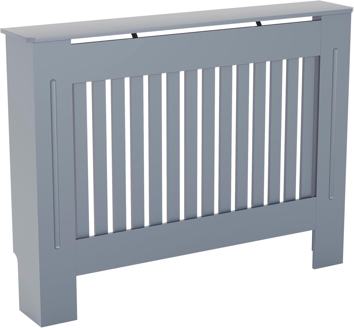 Medium Grey Radiator Cover Cabinet Modern MDF Slatted Heating Unit