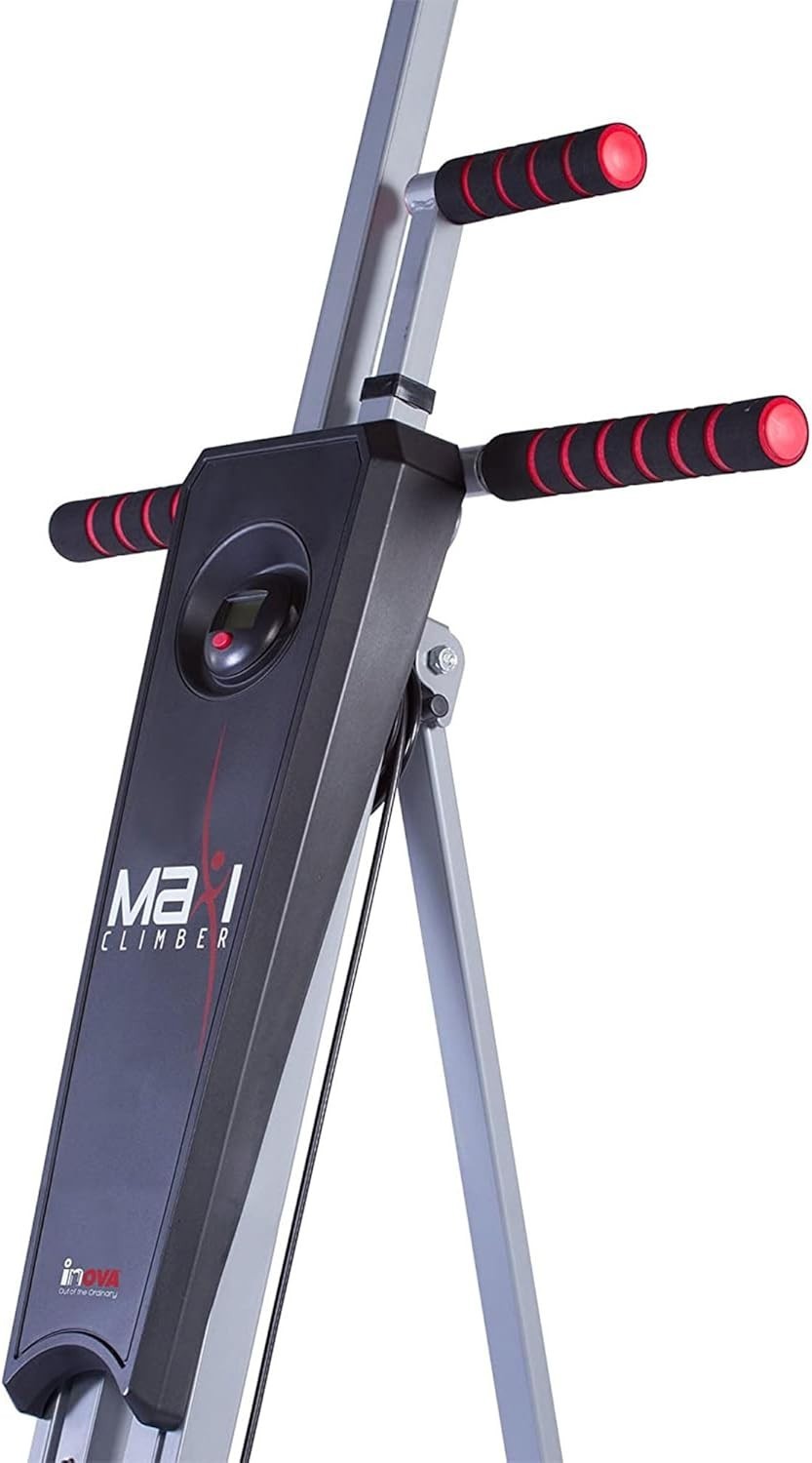 Foldable Vertical Climber Machine w/ Digital Counter, Height Adjust & Full-Body