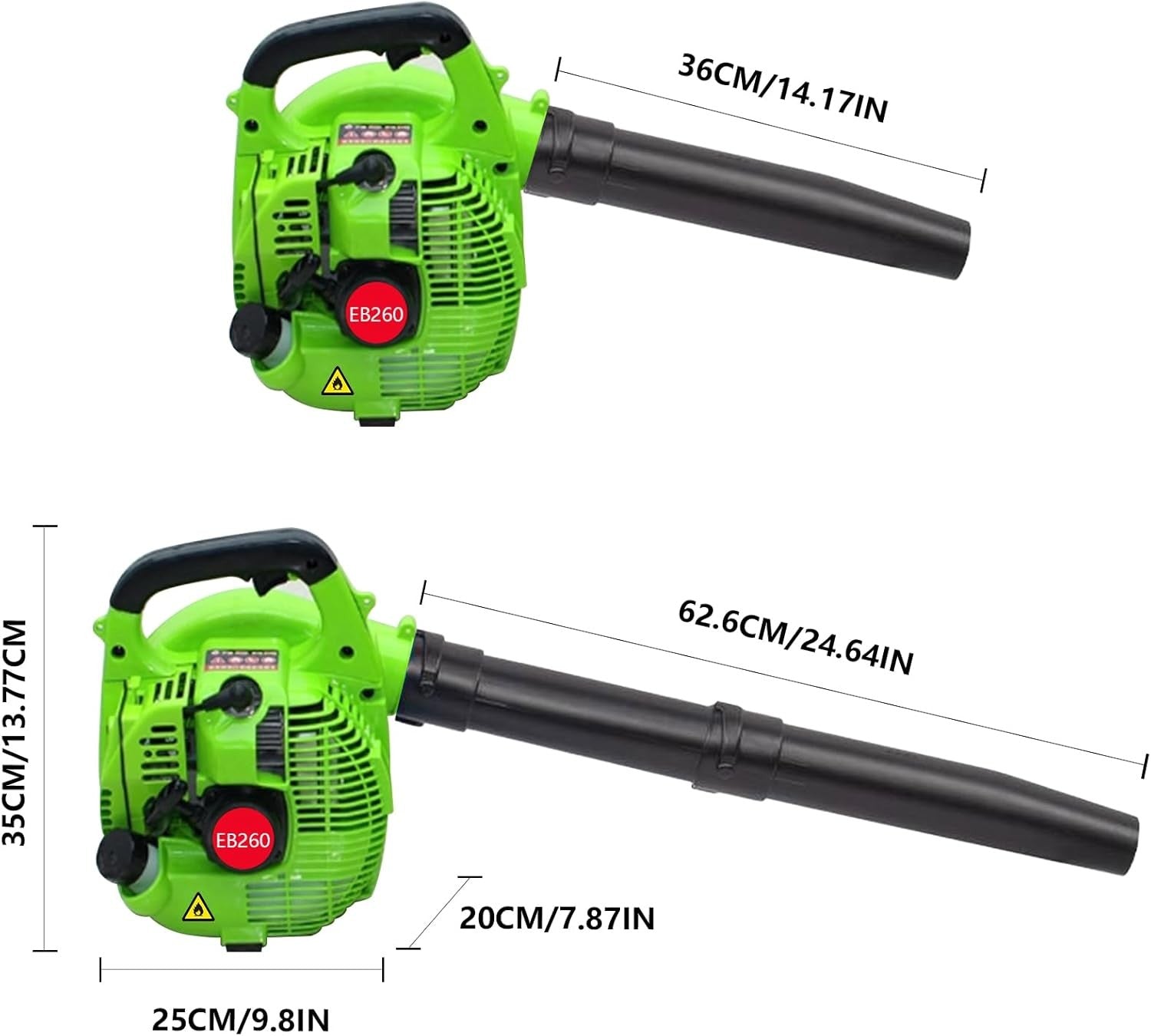 26cc Petrol Leaf Blower High Power Handheld Garden Leaves Snow Debris Cleaner