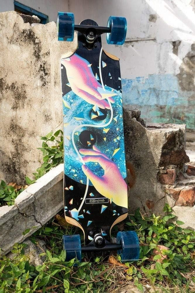 33" Multi-Color Drop-Through Longboard Cruiser Maple Deck for Commuting