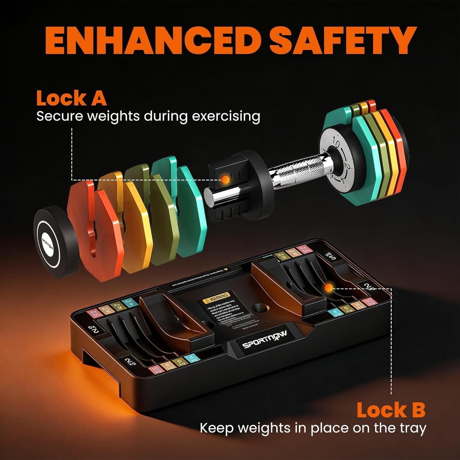 Adjustable Dumbbell Set Pair 2–10kg Quick Twist Non-Slip Space Saving