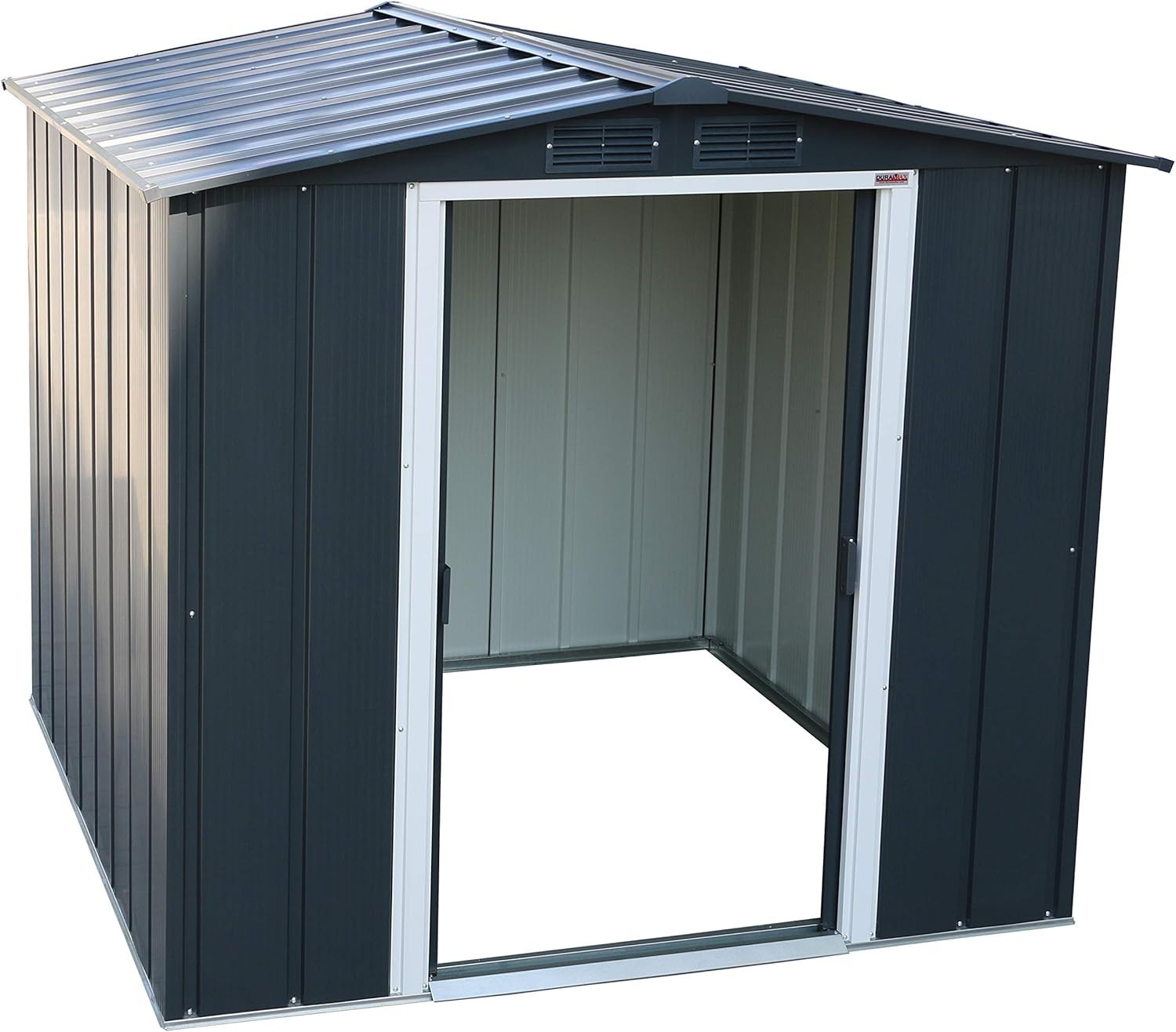 Metal Garden Storage Shed 6x6ft Waterproof Outdoor Tool & Bike Shed Anthracite