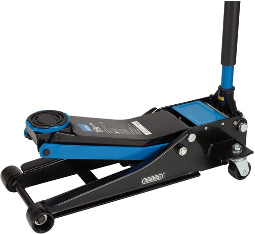 3 Ton Low Profile Trolley Jack 75–505 mm Heavy Duty Car Lift Blue/Black