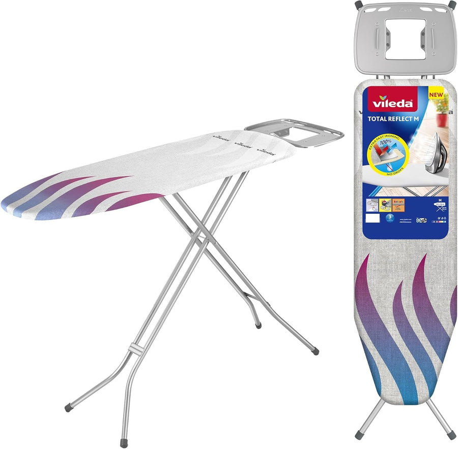 Heat Reflective Ironing Board 120x38cm XL Steam Iron Rest Adjustable