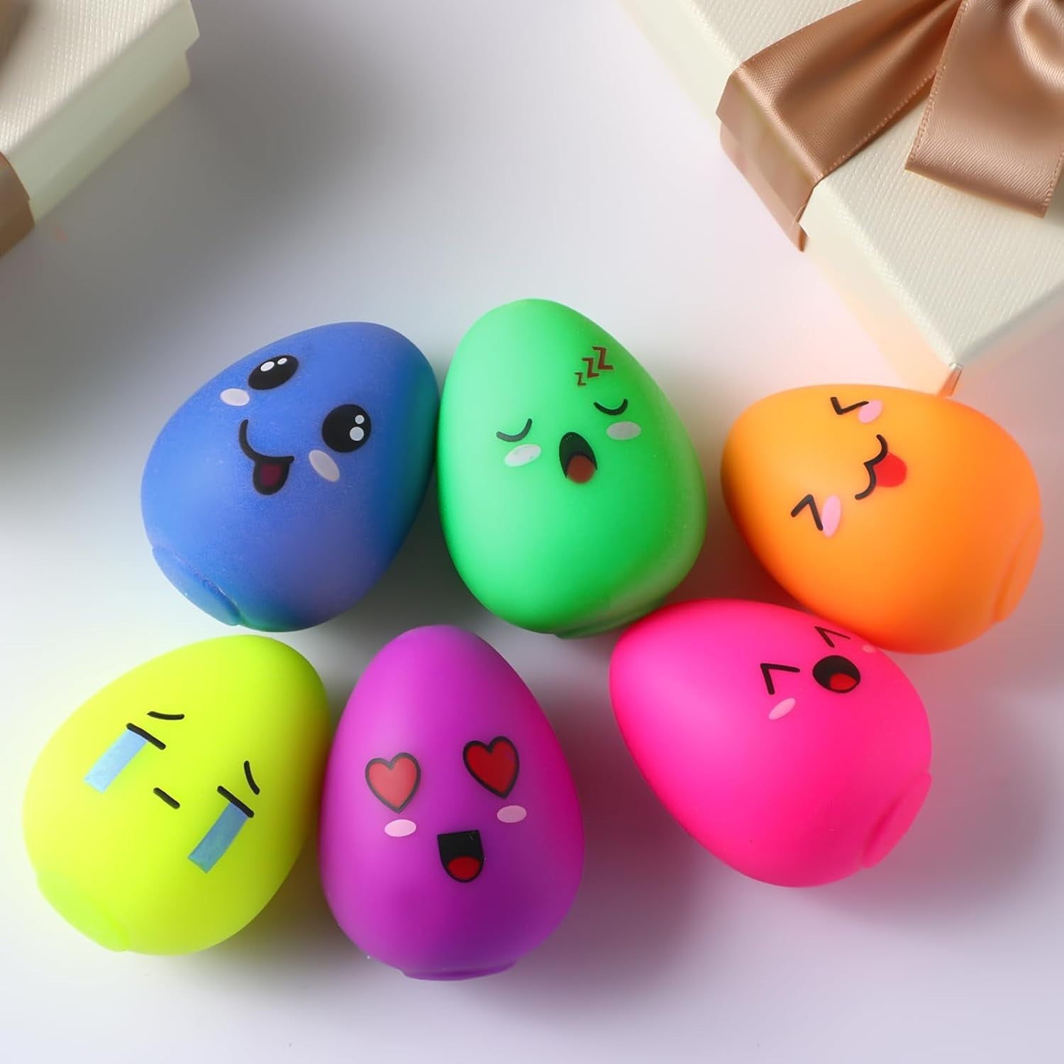 36 Pack Easter Egg Stress Balls Mini Fidget Toys Party Basket Fillers
