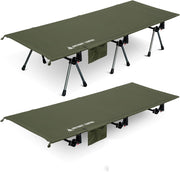 Heavy Duty Folding Camping Cot Adjustable Bed 330lbs Portable Outdoor