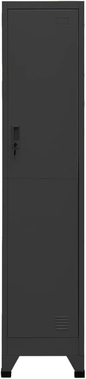 Metal Locker Cabinet 1 Door Storage Cupboard Secure Office Gym School 180cm