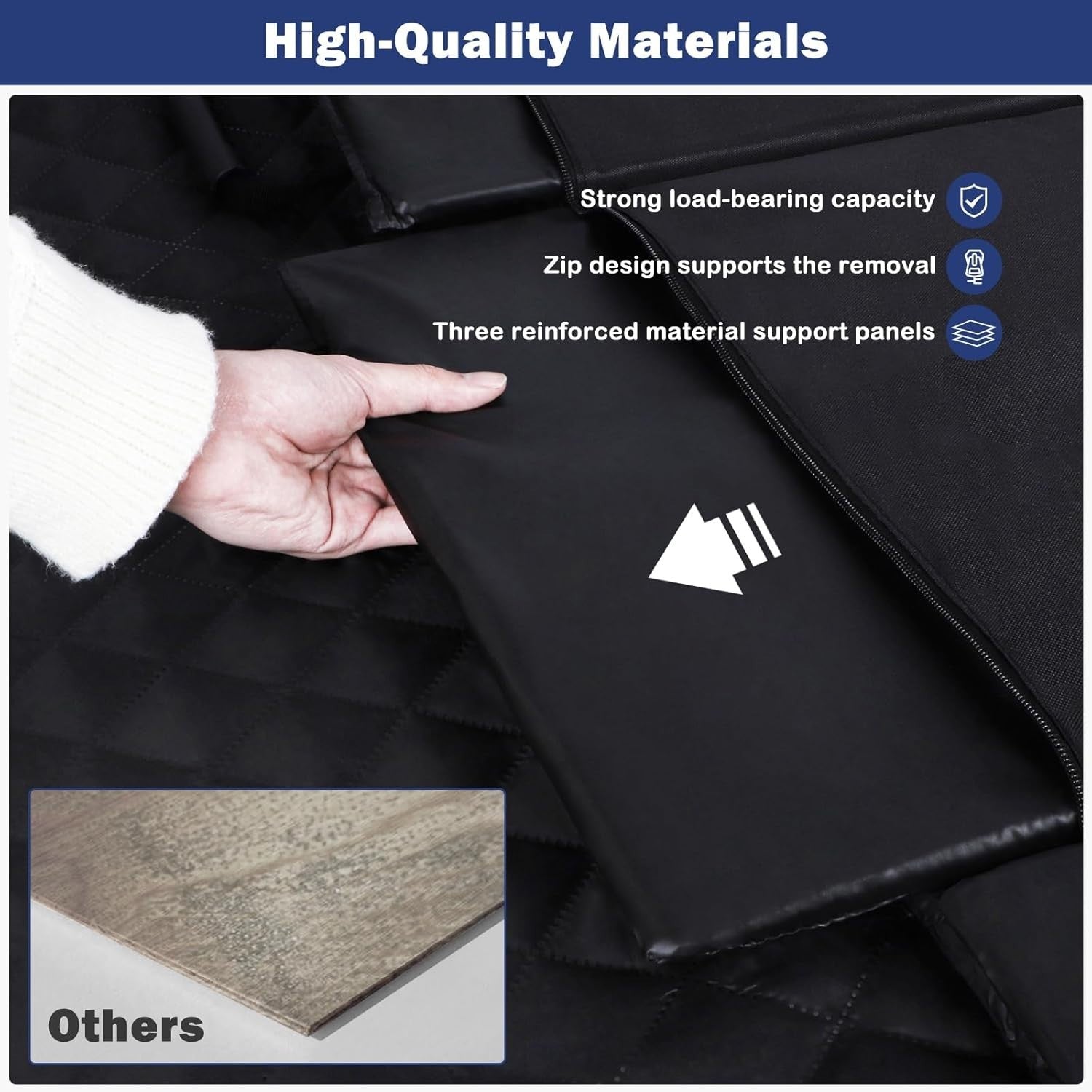 Dog Back Seat Extender Car Bed Waterproof Hard Bottom Non Slip Cover