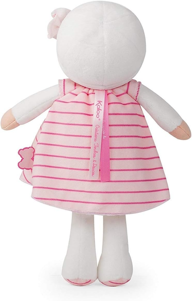 32cm Soft Plush Baby Doll Pink Striped Outfit Cuddly First Doll Gift Box