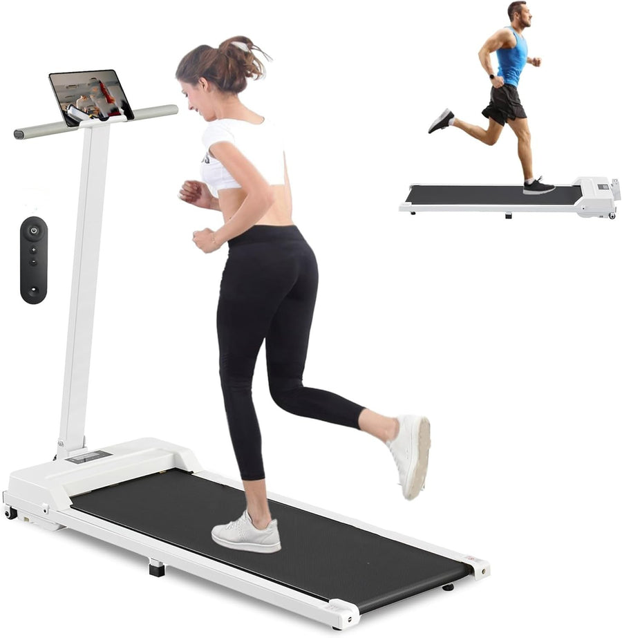 3-in-1 Foldable Walking Pad 2.5HP Wide Belt Under Desk Treadmill Remote & LED