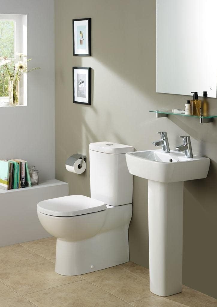 Tempo/Kheops Short Projection Toilet Seat White Thermodur Stainless Hinges