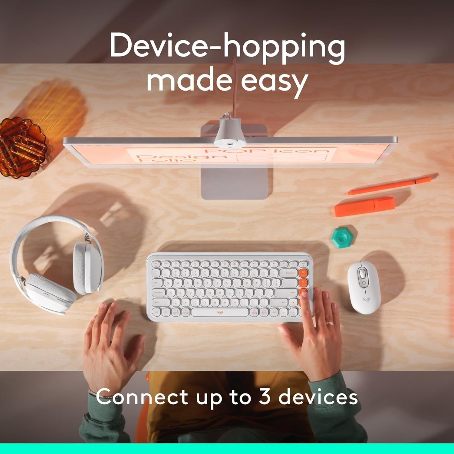 Compact Wireless Bluetooth Mouse Quiet Clicks Multi Device