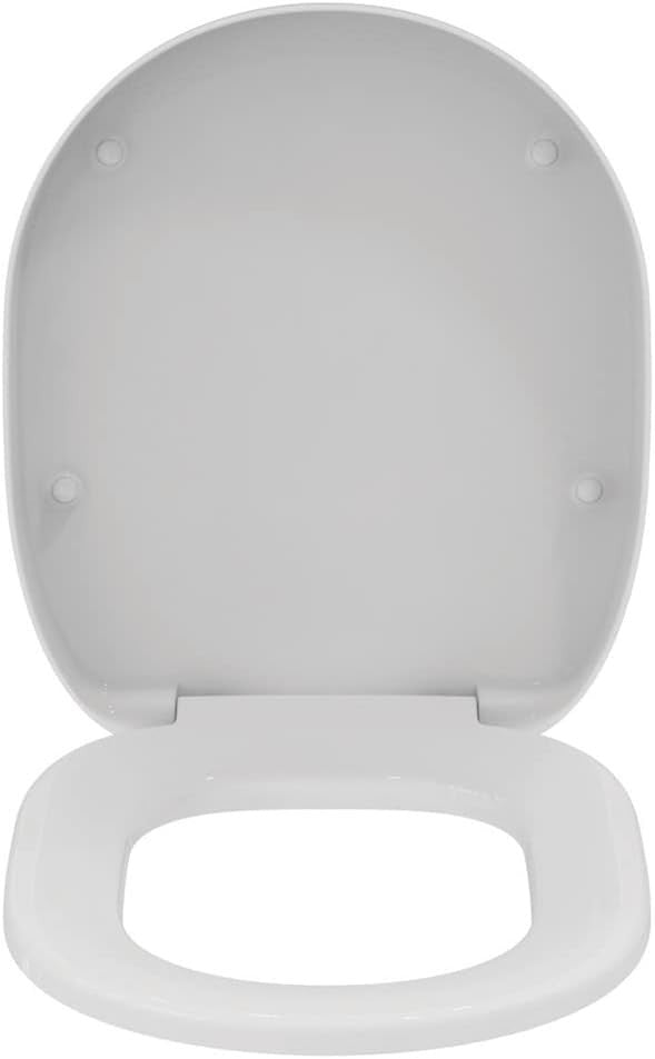 Concept Round Wrapover Toilet Seat White Gloss Soft Close Stainless Hinges